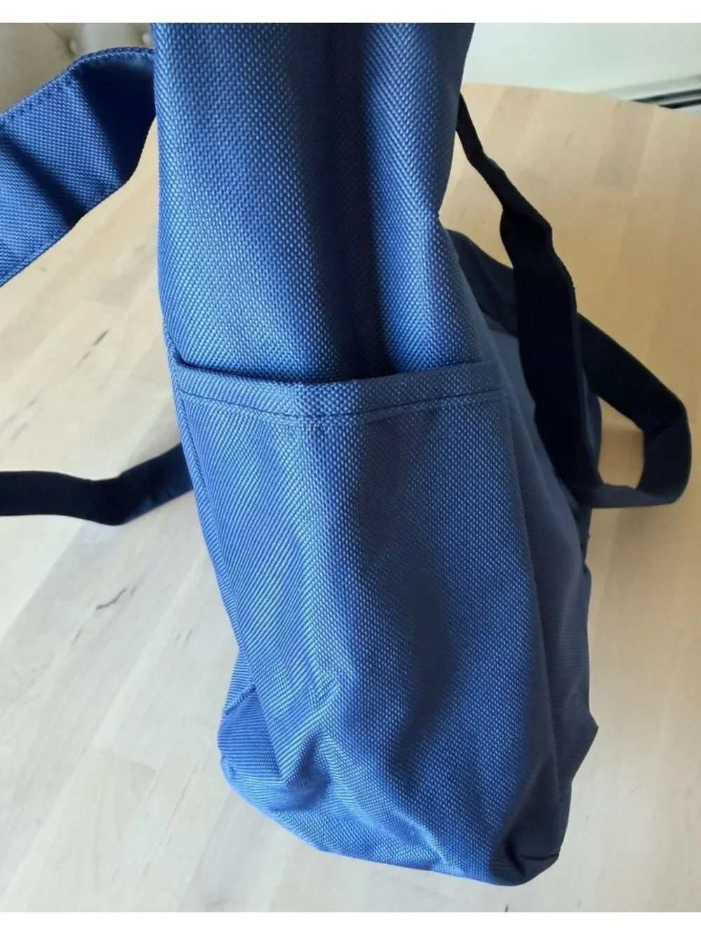 Waterproof Nylon Travel Tote Laptop Work Bag Navy Blue Multi Pocket Organizer